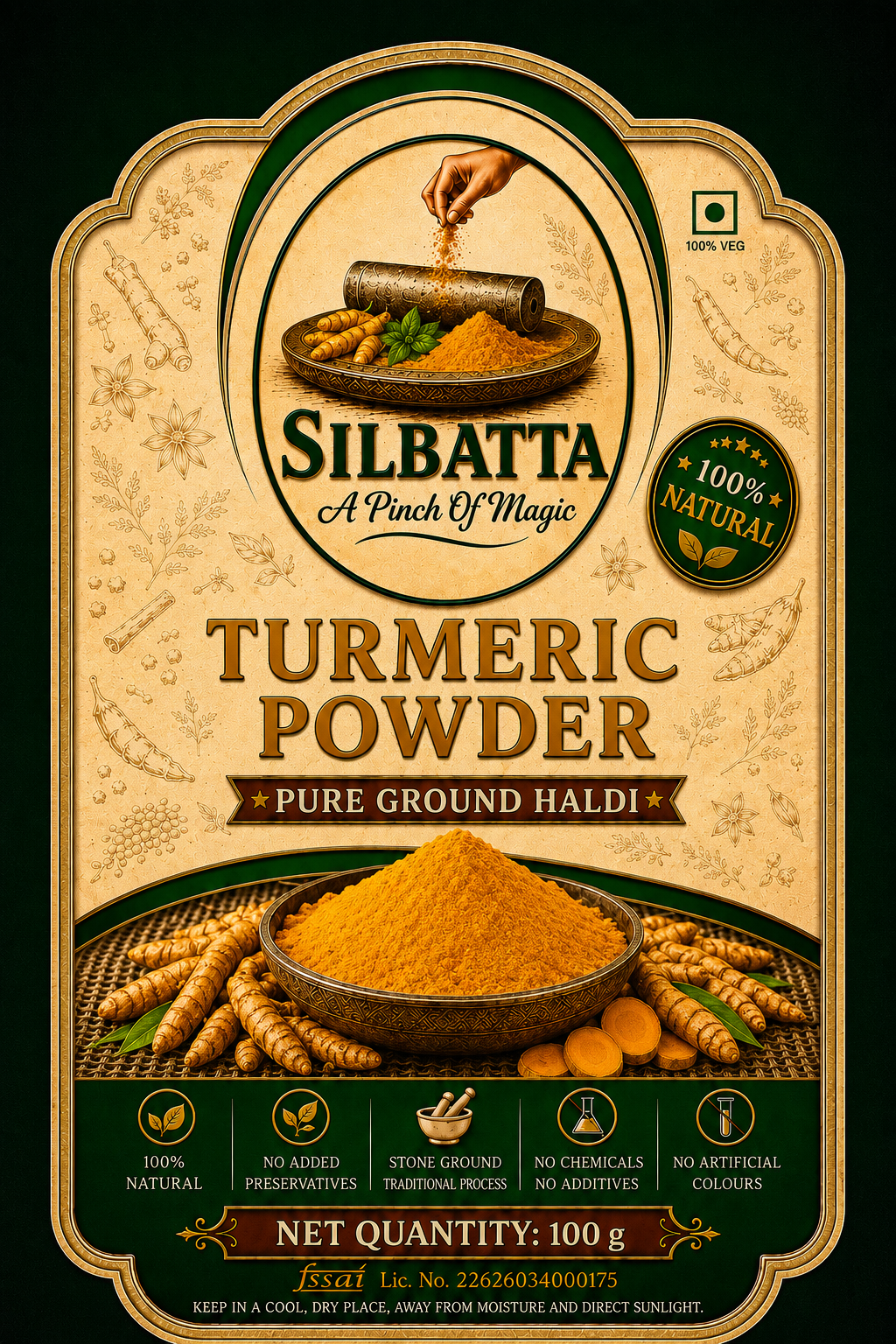 Silbatta Turmeric Powder 100g