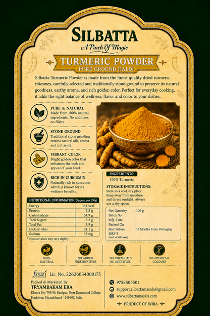 Silbatta Turmeric Powder 100g