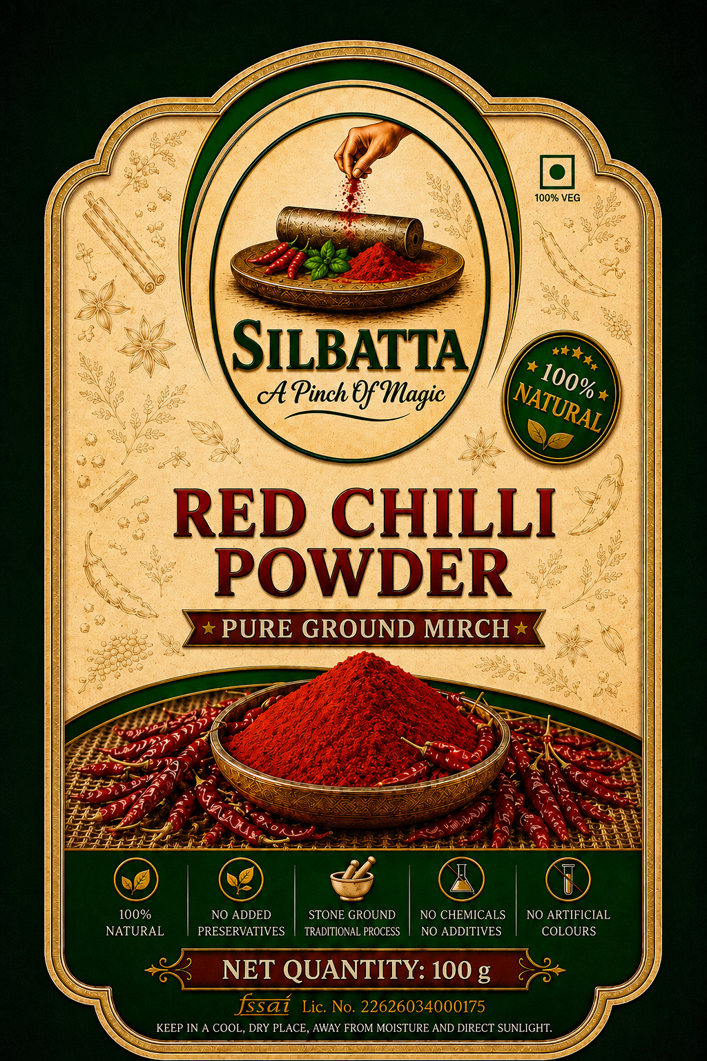 Silbatta Red Chilli Powder 100g