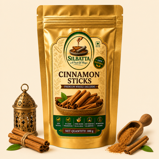 SILBATTA Cinnamon Sticks 100g premium whole naturally aromatic dalchini