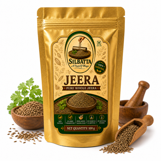 SILBATTA Jeera Cumin Seeds 100g premium whole spice pack