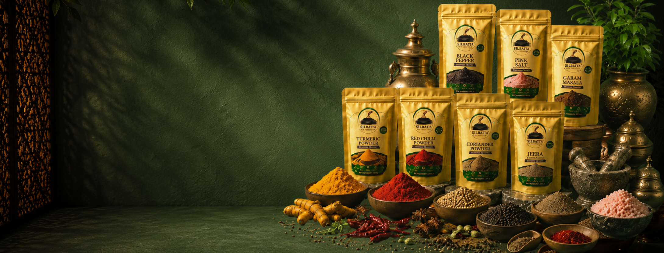 SILBATTA premium Indian spices collection with authentic traditional flavours